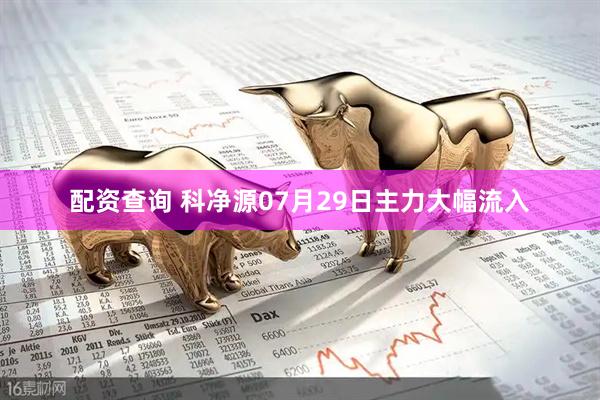 配资查询 科净源07月29日主力大幅流入