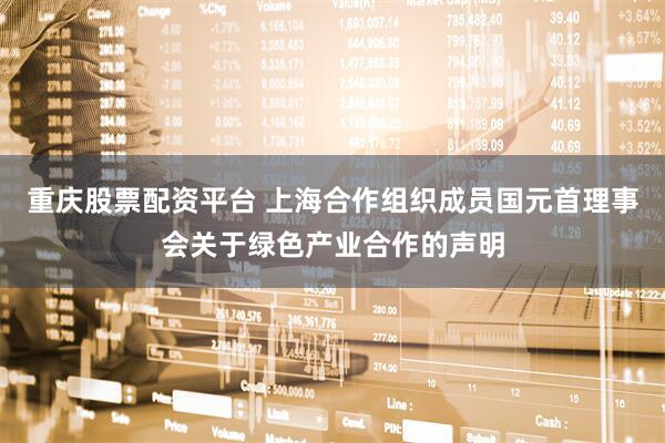 重庆股票配资平台 上海合作组织成员国元首理事会关于绿色产业合作的声明